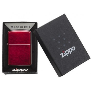 Зажигалка ZIPPO Classic с покрытием Candy Apple Red™, латунь/сталь, красная, глянцевая, 38x13x57 мм-2