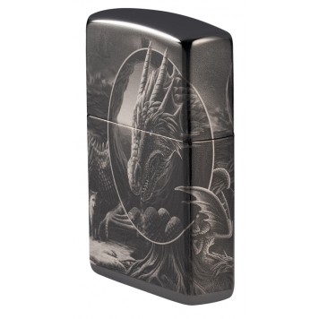 Зажигалка ZIPPO Lisa Parker с покрытием High Polish Black, латунь/сталь, чёрная, 38x13x57 мм-4