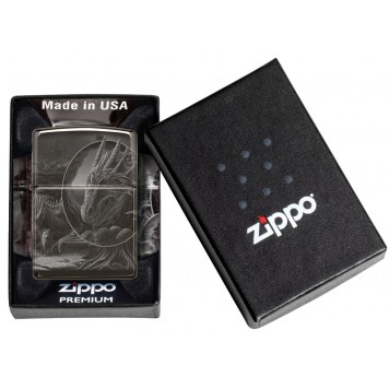 Зажигалка ZIPPO Lisa Parker с покрытием High Polish Black, латунь/сталь, чёрная, 38x13x57 мм-9