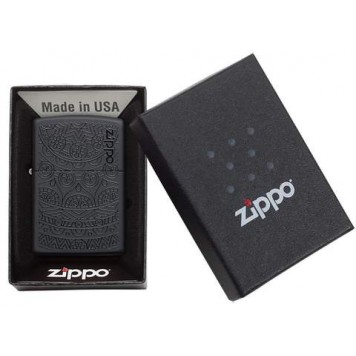 Зажигалка ZIPPO Tone on Tone Design с покрытием Black Matte, латунь/сталь, чёрная, 38x13x57 мм-3