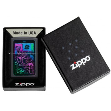 Зажигалка ZIPPO Tarot Card с покрытием Black Matte, латунь/сталь, чёрная, матовая, 38x13x57 мм-3