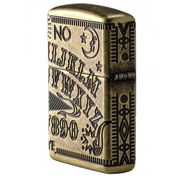 Зажигалка ZIPPO Armor™ с покрытием Antique Brass, латунь/сталь, медная, матовая, 38x13x57 мм-2