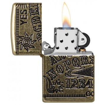 Зажигалка ZIPPO Armor™ с покрытием Antique Brass, латунь/сталь, медная, матовая, 38x13x57 мм-6