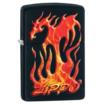 Зажигалка ZIPPO Classic с покрытием Black Matte, латунь/сталь, чёрная, матовая, 38x13x57 мм