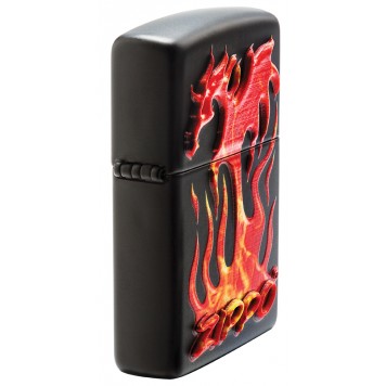 Зажигалка ZIPPO Classic с покрытием Black Matte, латунь/сталь, чёрная, матовая, 38x13x57 мм-1