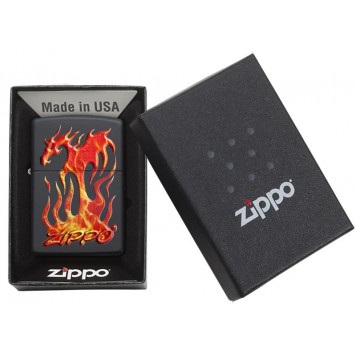 Зажигалка ZIPPO Classic с покрытием Black Matte, латунь/сталь, чёрная, матовая, 38x13x57 мм-6