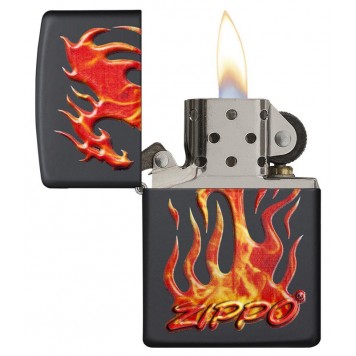 Зажигалка ZIPPO Classic с покрытием Black Matte, латунь/сталь, чёрная, матовая, 38x13x57 мм-3