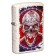 Зажигалка ZIPPO Skull Design с покрытием Mercury Glass, латунь/сталь, белая, 38x13x57 мм