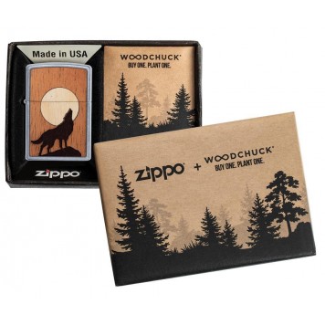 Зажигалка ZIPPO WOODCHUCK с покрытием Street Chrome™, латунь/сталь/дерево, серебристая, 38x13x57 мм-6