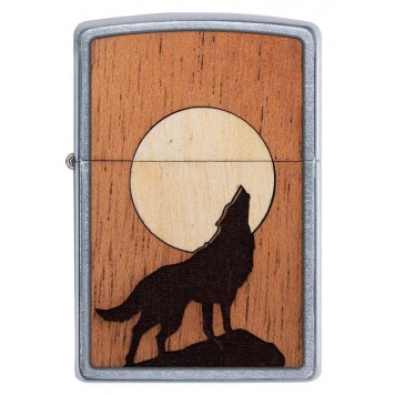 Зажигалка ZIPPO WOODCHUCK с покрытием Street Chrome™, латунь/сталь/дерево, серебристая, 38x13x57 мм-1