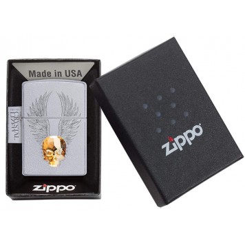 Зажигалка ZIPPO Classic с покрытием Satin Chrome™, латунь/сталь, серебристая, матовая, 38x13x57 мм-6