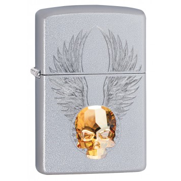 Зажигалка ZIPPO Classic с покрытием Satin Chrome™, латунь/сталь, серебристая, матовая, 38x13x57 мм