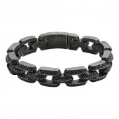 Браслет ZIPPO Antique Link Bracelet, серый, нержавеющая сталь, 22 см