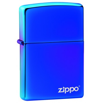 Зажигалка ZIPPO Classic с покрытием High Polish Indigo, латунь/сталь, синяя, глянцевая, 38x13x57 мм