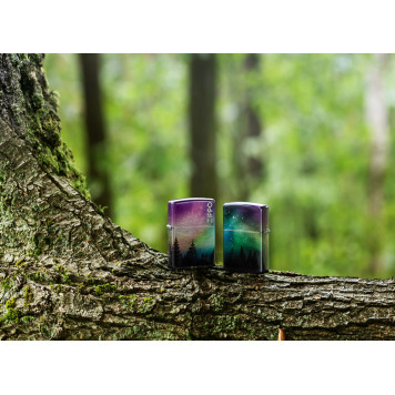 Зажигалка ZIPPO Colorful Sky с покрытием 540 Tumbled Chrome, латунь/сталь, разноцветная, 38x13x57 мм-10