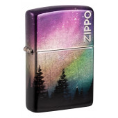 Зажигалка ZIPPO Colorful Sky с покрытием 540 Tumbled Chrome, латунь/сталь, разноцветная, 38x13x57 мм