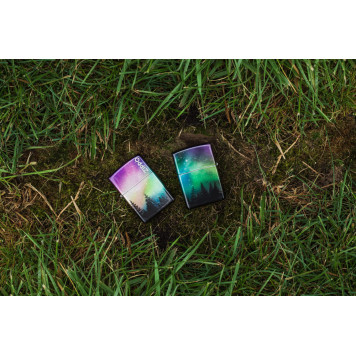 Зажигалка ZIPPO Colorful Sky с покрытием 540 Tumbled Chrome, латунь/сталь, разноцветная, 38x13x57 мм-11