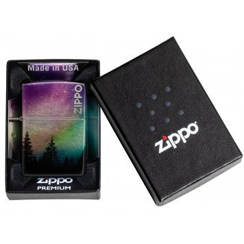 Зажигалка ZIPPO Colorful Sky с покрытием 540 Tumbled Chrome, латунь/сталь, разноцветная, 38x13x57 мм-5