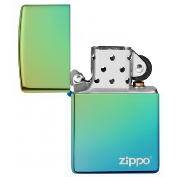 Зажигалка ZIPPO Classic с покрытием High Polish Teal, латунь/сталь, зелёная, глянцевая, 38x13x57 мм-3