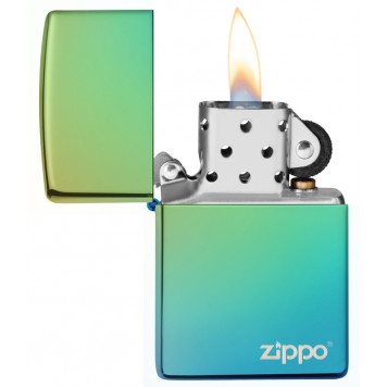 Зажигалка ZIPPO Classic с покрытием High Polish Teal, латунь/сталь, зелёная, глянцевая, 38x13x57 мм-2