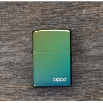 Зажигалка ZIPPO Classic с покрытием High Polish Teal, латунь/сталь, зелёная, глянцевая, 38x13x57 мм-5
