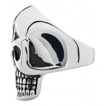 Кольцо ZIPPO, серебристое, в форме черепа, нержавеющая сталь, 2,3x3,3x0,5 см, диаметр 19,7 мм-1
