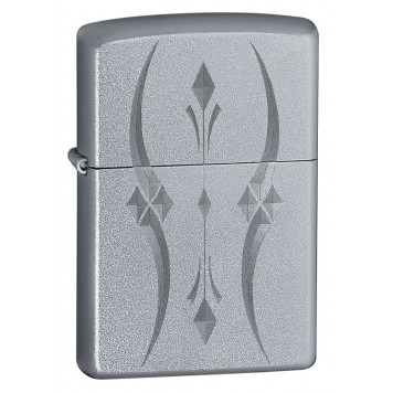 Зажигалка ZIPPO Classic с покрытием Satin Chrome™, латунь/сталь, серебристая, матовая, 38x13x57 мм