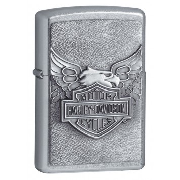 Зажигалка ZIPPO Harley-Davidson®, с покрытием Street Chrome™, латунь/сталь, серебристая, 38x13x57 мм