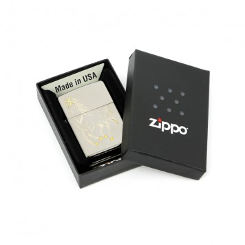 Зажигалка ZIPPO Classic с покрытием Black Ice ®, латунь/сталь, чёрная, глянцевая, 36x12x56 мм-3