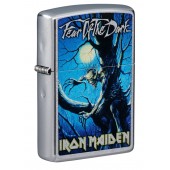 Зажигалка ZIPPO Iron Maiden с покрытием Street Chrome™, латунь/сталь, серебристая, 38x13x57 мм