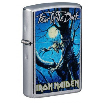 Зажигалка ZIPPO Iron Maiden с покрытием Street Chrome™, латунь/сталь, серебристая, 38x13x57 мм