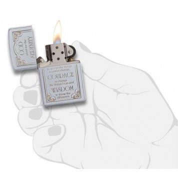 Зажигалка ZIPPO Classic с покрытием Satin Chrome™, латунь/сталь, серебристая, матовая, 38x13x57 мм-1