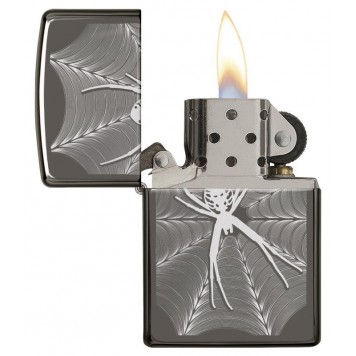 Зажигалка ZIPPO Classic с покрытием Black Ice®, латунь/сталь, чёрная, глянцевая, 38x13x57 мм-2