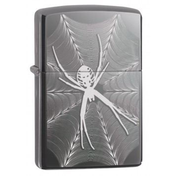 Зажигалка ZIPPO Classic с покрытием Black Ice®, латунь/сталь, чёрная, глянцевая, 38x13x57 мм