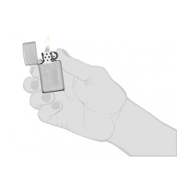 Зажигалка ZIPPO Slim® Venetian® с покрытием High Polish Chrome, латунь/сталь, 29x10x60 мм-1