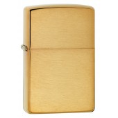 Зажигалка ZIPPO с покрытием Brushed Brass, медь/сталь, золотистая, матовая, 38x13x57 мм