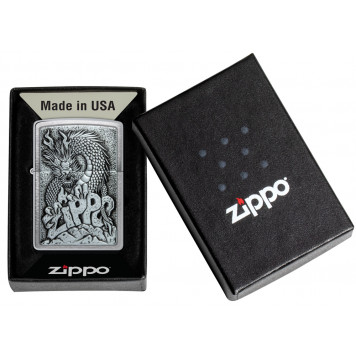Зажигалка ZIPPO Classic с покрытием Brushed Chrome, латунь/сталь, серебристая, 38x13x57 мм-5