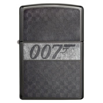 Зажигалка ZIPPO James Bond 007™ с покрытием Black Ice®, латунь/сталь, чёрная, глянцевая, 38x13x57 мм-1