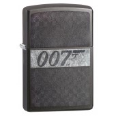 Зажигалка ZIPPO James Bond 007™ с покрытием Black Ice®, латунь/сталь, чёрная, глянцевая, 38x13x57 мм