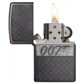 Зажигалка ZIPPO James Bond 007™ с покрытием Black Ice®, латунь/сталь, чёрная, глянцевая, 38x13x57 мм-2