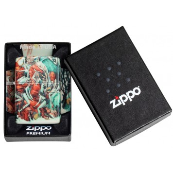 Зажигалка Zippo Classic с покрытием White Matte, латунь/сталь, разноцветная, матовая, 38x13x57 мм-9