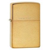 Зажигалка ZIPPO с покрытием Brushed Brass, латунь/сталь, золотистая, матовая, 38x13x57 мм