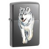 Зажигалка ZIPPO Classic с покрытием Black Ice ®, латунь/сталь, чёрная, глянцевая, 36x12x56 мм