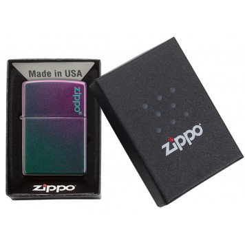Зажигалка ZIPPO Classic с покрытием Iridescent, латунь/сталь, фиолетовая, матовая, 38x13x57 мм-6