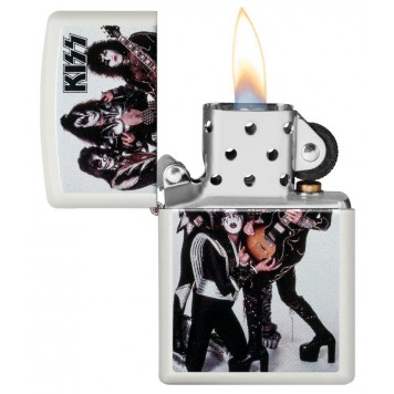 Зажигалка ZIPPO KISS® с покрытием White Matte, латунь/сталь, белая, матовая, 38x13x57 мм-1