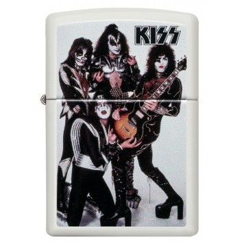 Зажигалка ZIPPO KISS® с покрытием White Matte, латунь/сталь, белая, матовая, 38x13x57 мм-3