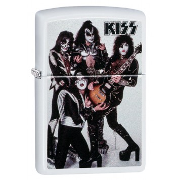 Зажигалка ZIPPO KISS® с покрытием White Matte, латунь/сталь, белая, матовая, 38x13x57 мм