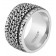 Кольцо ZIPPO, серебристое, с цепочным орнаментом, нержавеющая сталь, диаметр 21 мм