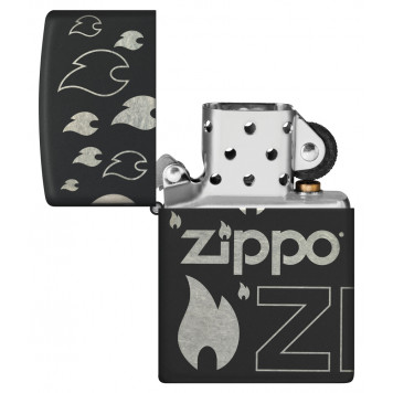Зажигалка ZIPPO Classic с покрытием Black Matte, латунь/сталь, черная, матовая, 38x13x57 мм-3