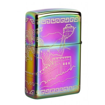 Зажигалка ZIPPO Classic с покрытием Multi Color, латунь/сталь, разноцветная, глянцевая, 38x13x57 мм-6